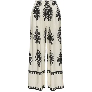LASCANA Palazzohose figurumspielend Beige/Schwarz 40