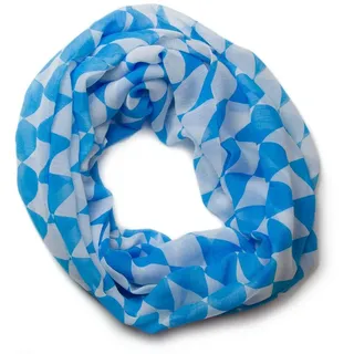 styleBREAKER Loop Loop mit blau weißem Rauten Muster, (1-St) blau