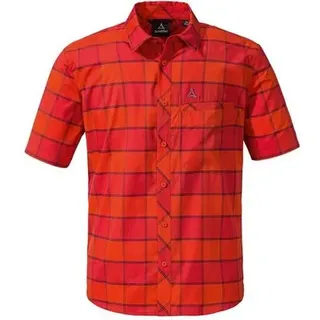 SCHÖFFEL Herren Hemd Shirt Buchstein M, Größe 48 in Orange poinciana