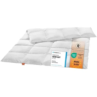 sleepling warme Winter Daunendecke 220x240cm, 90% Daunen 10% Federn | Winterdaunendecke, Winterdecke, Winterbettdecke, Bettdecke 220 x 240 cm, Decke, Made in EU, OEKO-TEX, Downpass, Nomite