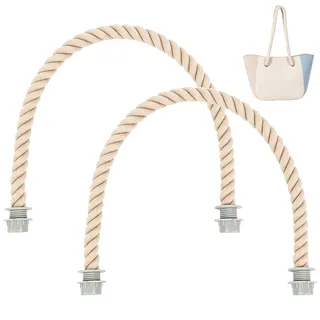 NICOLINI 2 PCS Seilgriffe Tasche Taschenhenkel Baumwolle Taschengriffe 75cm | O Bag Henkel, Geflochtene Taschengriffe, Henkel für Taschen O bag Tasche Zubehör für Taschen Handtaschen, Umhängetaschen