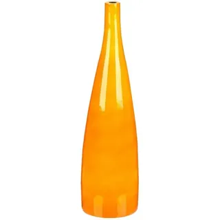 Beliani - Blumenvase Orange Terrakotta 50 cm Handgemacht Langer Hals Schmale Öffnung Flaschenform Bodenvase Deko Accessoires Wohnzimmer Schlafzimmer