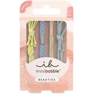 Invisibobble Haargummi Damen 4x Pastellblau Spiralhaargummi Grün Zopfgummi | Beauties Bebe Blue – HairLoveTech Haarschmuck Armband Mädchen – Haargummi ohne Abdrücke, stylisch, verspielt, elegant, Alltag
