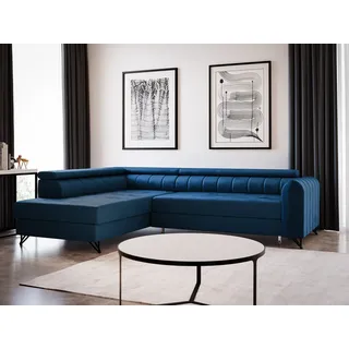 Sofnet Eckcouch mit Schlaffunktion 2-Sitzer Blau