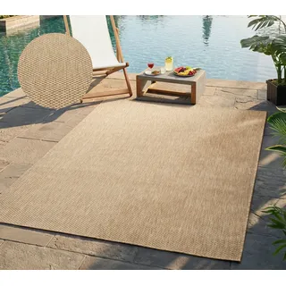 Bruno Banani Teppich Venezia, auch als Läufer, rechteckig, Höhe: 4 mm, In- und Outdoor geeignet, Sisal-Optik, Wetterfest & UV-beständig beige 60 cm x 100 cm x 4 mm