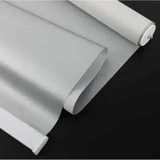 Verdunkelungsrollo Ohne Bohren – Breite 40 Cm – Länge 200 Cm – Silberfarbene Ausführung – Dunkelgraues Zubehör Inklusive –