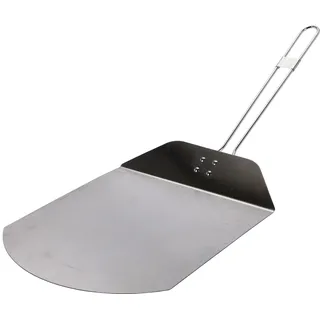 Klappbare Pizzaschaufel aus Edelstahl - Pizzaheber Pizzawender Pizzaschieber 25x35cm