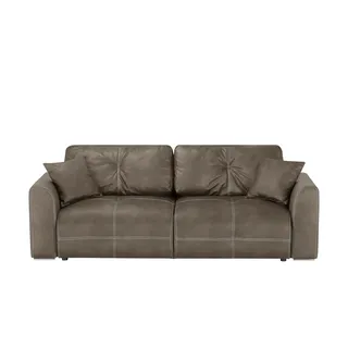 Uno Schlafsofa Mikrofaser 2-Sitzer Braun