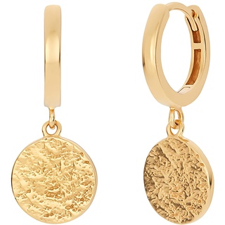 Noelani Damen Creolen vergoldet aus 925er Sterling Silber (2,4 cm), Gold, Kommt in Schmuck Geschenk Box, 2030122