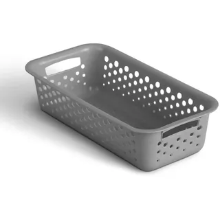 ProHome Aufbewahrungskorb 0,7L mit Griffen 20 x 10 x 5 cm schwarz
