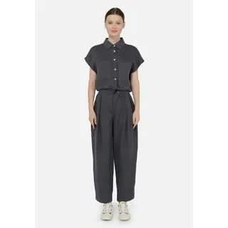 Freshlions Klassische Bluse FRESHLIONS "Savannah", Damen, Gr. L, blau, 100% Leinen, unifarben, normal, Blusen, mit lockerer Passform