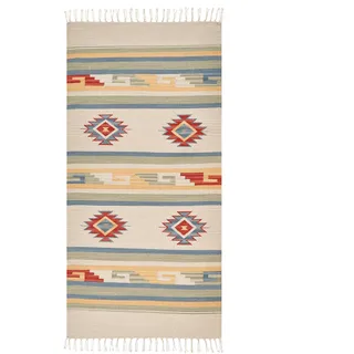 Beliani Aparan Kelimteppich 80 x 150 cm Beige/Mehrfarbig