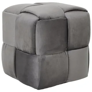 XORA Hocker Dunkelgrau, Textil, quadratisch, 42x43x42 cm, Wohnzimmer, Hocker, Sitzhocker