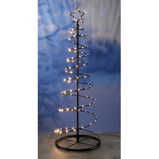 Haushalt International HI Weihnachtsbaum 120 cm aus Metall Tannenbaum Christbaum 100 warmweiße LED
