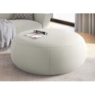 Hocker SIT & MORE "Cadabra", beige (linen), Struktur fein, 104cm, Samtoptik (100% Polyester), Soft clean (98% Polyester, 2% Polyamid), Struktur fein (100% Polyester), Hocker, Sitzhocker, Rundhocker, Durchmesser Sitzfläche 64 cm oder 104 cm