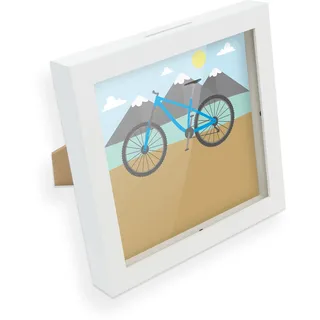 itenga Geldgeschenk I Spardose I Fahrrad I Gutschein I Bilderrahmen zum Befüllen I Geschenkverpackung I inkl. Einleger und Briefumschlag zum Dekorieren