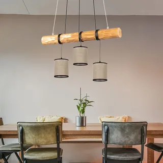 Spot-Light Hängelampe 3-flg. 65 cm Landhaus beige