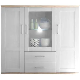 HBZ MEBLE Highboard 156 x 137 x 46 cm Weiß