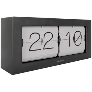 Karlsson Wand/Tischuhr, Grau, Metall, Rechteckig, 37x17.5x9 cm, CE, Dekoration, Uhren, Tischuhren