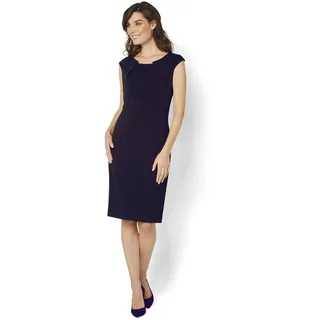 SELECT! BY HERMANN LANGE Etuikleid "Jane", Damen, Gr. 40, N-Gr, blau (marine), Obermaterial: 96% Polyester, 4% Elasthan, SELECT BY HERMANN LANGE, modisch, eng, Rundhals, ohne Ärmel, Kleider Partykleid Etuikleid, mit überschnittenem Ausschnitt