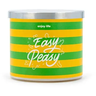 suebidou Duftkerze Enjoy Life Candle Elegantes, Kerzenglas mit originellem Design, nachhaltig, kreativ, 3-Docht bunt