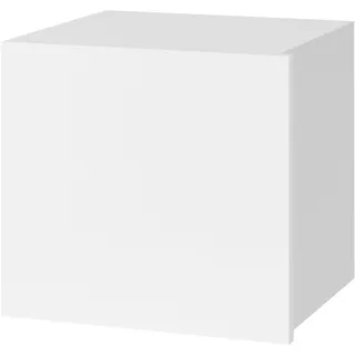 Mirjan24 Wandregal BR07, Hängeregal Hängeschrank, Grifflose Öffnen, Farbauswahl, Wohnzimmer, Schrank (Weiß/Weiß Hochglanz)