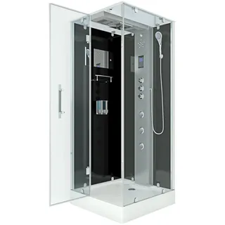 AcquaVapore Dampfdusche Duschtempel Sauna Dusche Duschkabine D38-03L3 80x80 cm