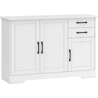 Homcom Sideboard mit Soft-Close-Türen  Weiß
