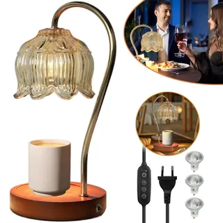 Kerzenwärmer Lampe, Candle Warmer Geschenke für Frauen, Vintage Kerzenwärmer mit Timer und Dimmer, Duftlampe