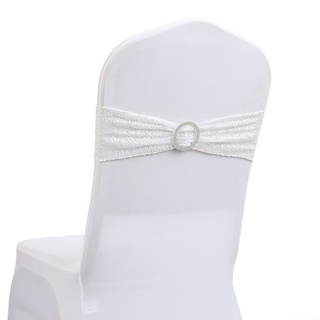 PETSTIBLE 10 Stück Stuhlhussen Spandex Stretch Stuhl Schärpe Stuhlbezug Dekoration für Hochzeit Party Bankett weiß