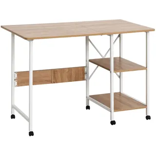 Homcom Beistelltisch MDF Natur 107 x 55 x 76 cm