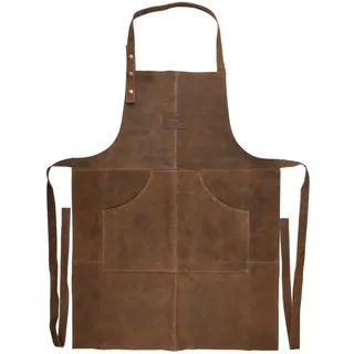 degawo Grillschürze Büffel Leder BBQ Grill Schürze Koch Männer Taschen Meister Geschenk braun