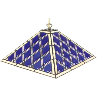 Näve Hängeleuchte Tiffany, Blau, Metall, Glas, 40x111x40 cm, Lampen & Leuchten, Innenbeleuchtung, Hängelampen, Esstischlampen