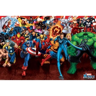 Marvel Heroes 'Angriff' Maxi Poster,61 x 91.5 cm