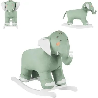 KIKKABOO Schaukeltier Elefant Holzgriffe,