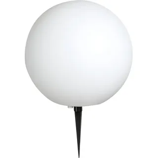 LED Außenleuchte Steckleuchte Kugel Gartenlampe mit Strom Leuchtkugeln für Garten Erdspieß weiß, 1x 9W 1x 810lm warmweiß, DxH 40 x 56 cm