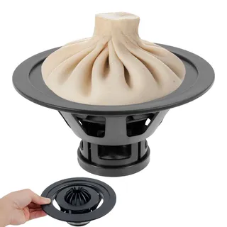 Baozi Maker Machine 18×18×9 cm Baozi Form Dampf Brötchen Form Wiederverwendbar Einfach zu Bedienen zu Reinigen Dumpling Maker für Einsteiger In Die Küche (Schwarz)