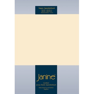 Janine Topper Spannbetttuch TOPPER Elastic-Jersey leinen 5001-27 100x200