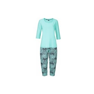 BUFFALO Damen Capri-Pyjama mint-gemustert Gr.48/50