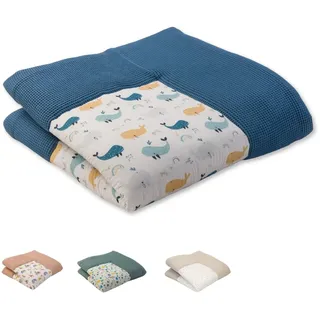 ULLENBOOM Krabbeldecke für Baby 140x140 cm - Dick und weich gepolstert