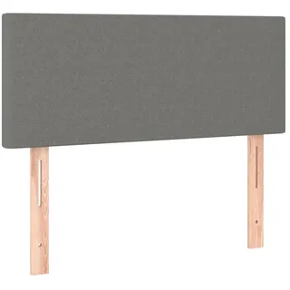 vidaXL Kopfteil, Bettkopfteil mit Holzbeinen, Höhenverstellbar Polsterkopfteil für Bett, Betthaupt Bettzubehör Schlafzimmer, Dunkelgrau 80x5x78/88 cm Stoff