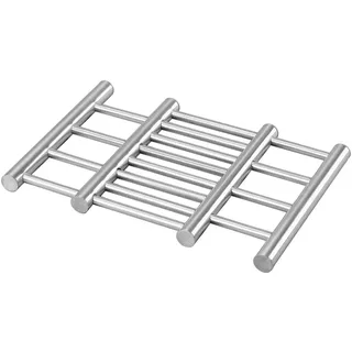 Testrut 6x Axentia, Untersetzer, Topfuntersetzer, Edelstahl (Pfannenuntersetzer)