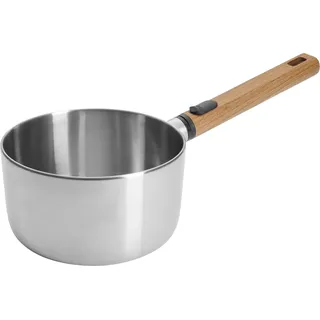 Milchtopf WOLL "Logic Steel", silber (silberfarben, natur), Ø:18cm, Töpfe, 5-Schicht-Aufbau