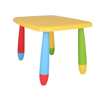 mueblear 90044 Tisch Kinder rechteckig Kunststoff gelb 73 x 58 x 48 cm