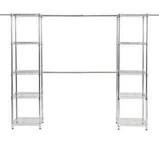 Seville Classics Garderoben System, Stahl, Silber, 160/218 W x 36 D x 183cmH, SHE16200B