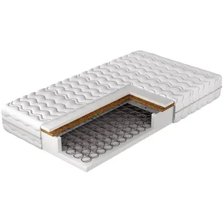 Bonnellfederkernmatratze Presto Kokosmatratze beidseitig hypoallergene hochwertige Bonellfedern, yourhouse24 100 cm x 200 cm