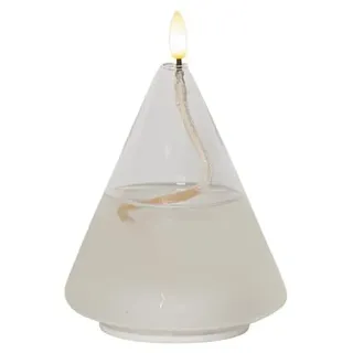 STAR Trading LED Kerze ,Flamme Float' im Glas, Ölkerzen-Optik, Gelkerze mit Docht, | Gr.: onesize