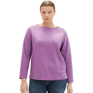 TOM TAILOR Damen Sweatshirt mit Gerippter Struktur - 50
