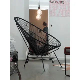Stuhl Acapulco Chair Acapulco Design Bespannung schwarz, 70x92x95 cm