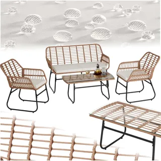 Tectake Molfetta XL Set 4-tlg. Beige